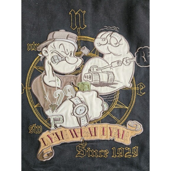 JH Design Popeye The SailorMan Street Wear Bomber Jacket Mens 3XL 2006 - Picture 9 of 16